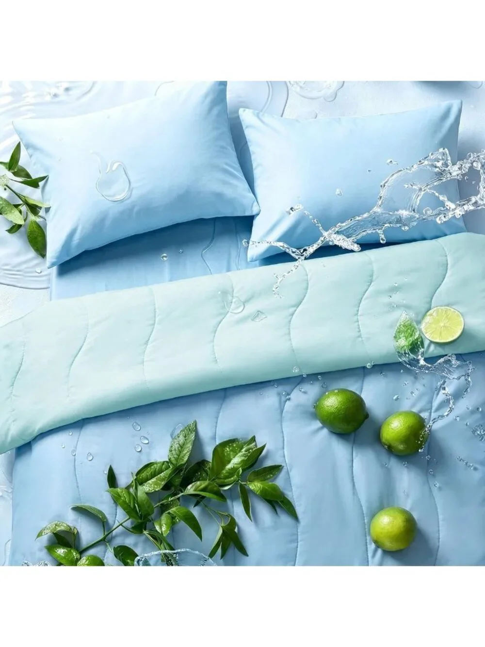 Cooling Comforter Set Full/Queen with 2 Pillowcases - Soft Lightweight Summer